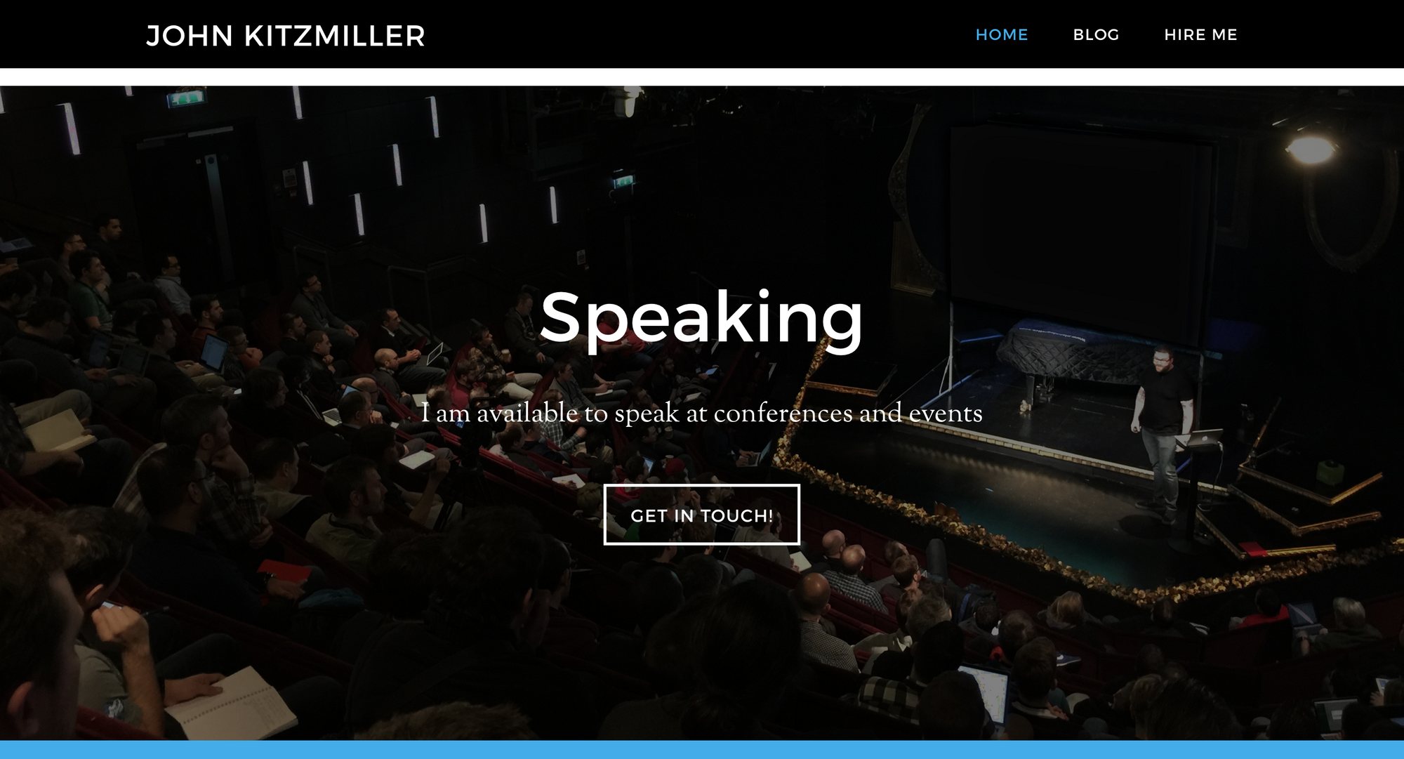 Kitzy's homepage speaking section